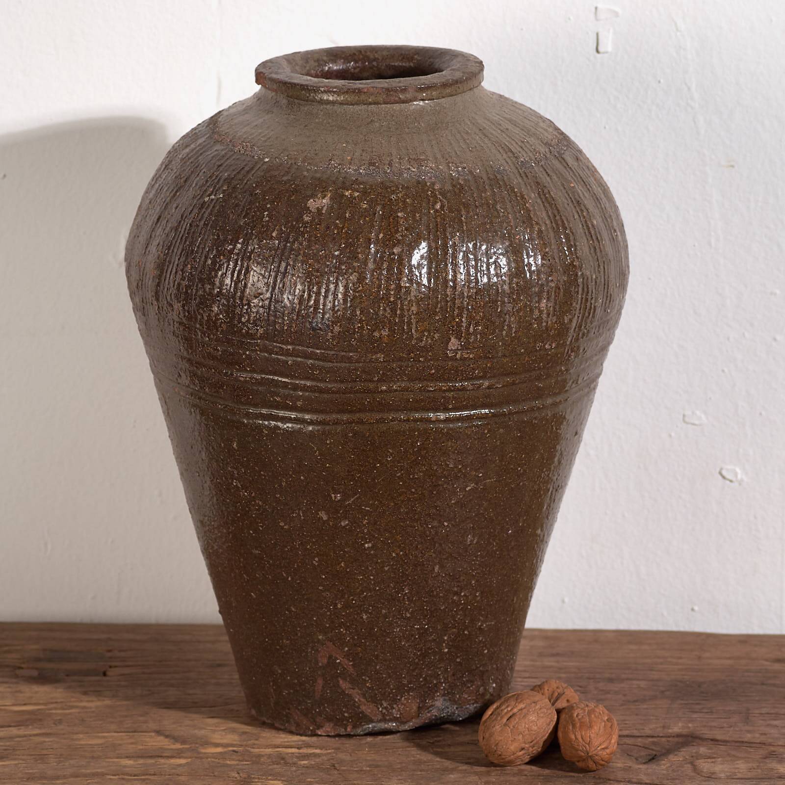 Antique glazed ceramic vase (c.1900)