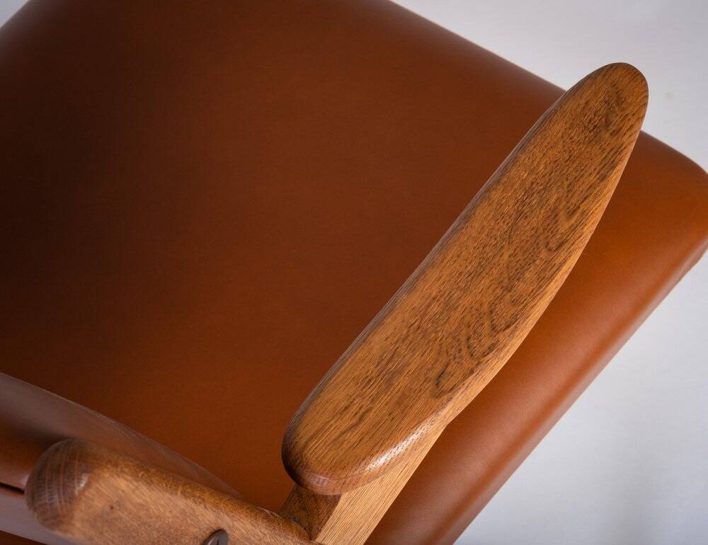 Architectural Armchairs by Arne Hovmand Olsen, Denmark, 1970s, Set of 2