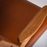 Architectural Armchairs by Arne Hovmand Olsen, Denmark, 1970s, Set of 2