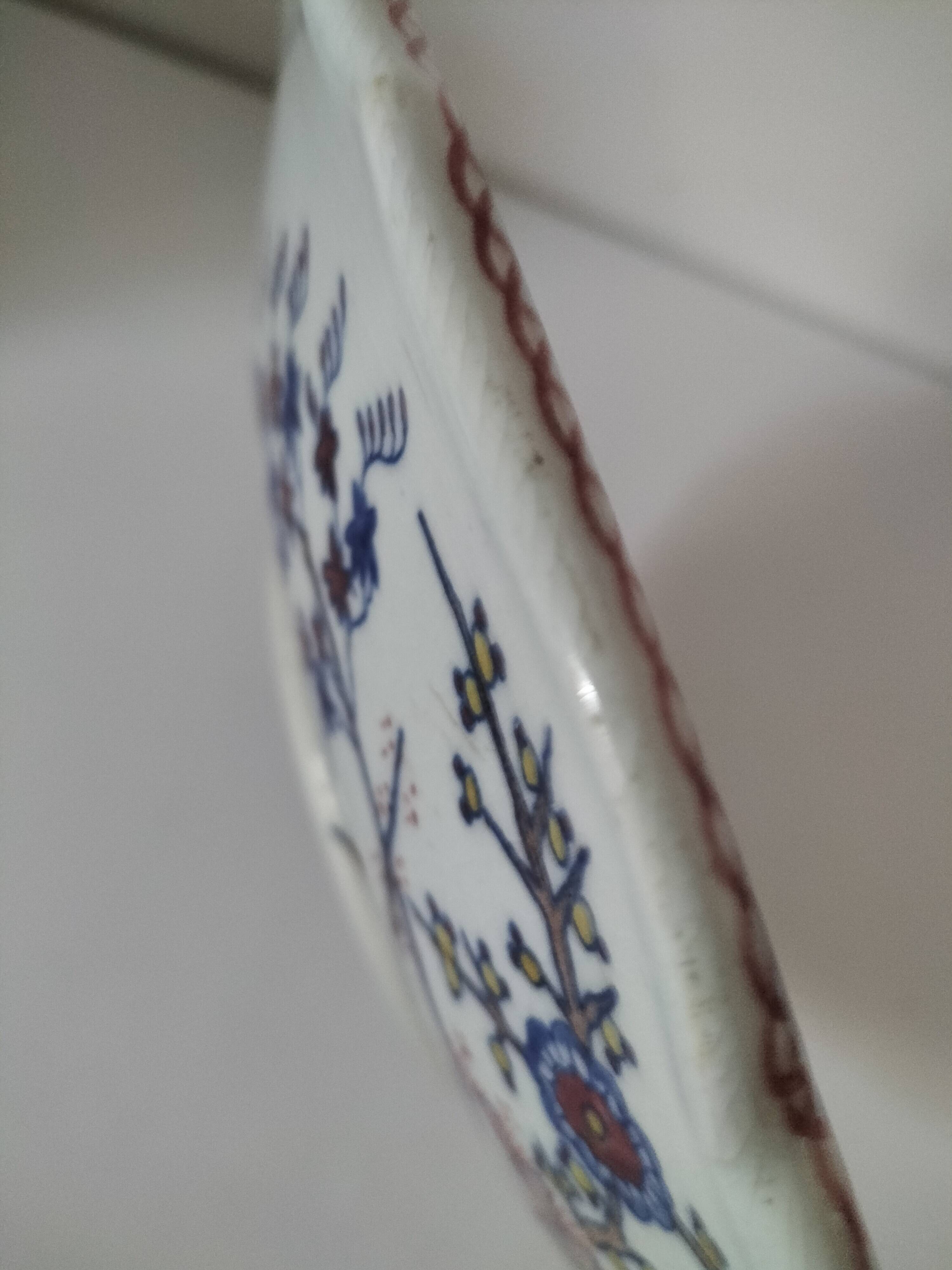 Desvres faience plate – Decoration on both sides – Circa 1890-1910