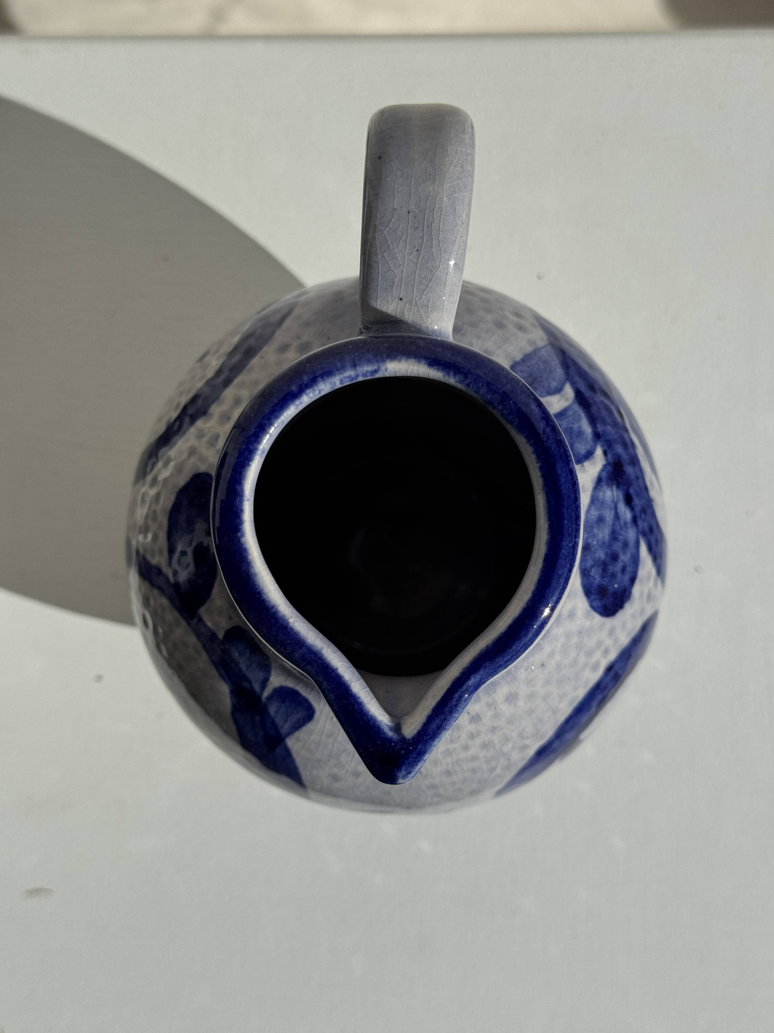 Blue mini carafe West Germany H14.5