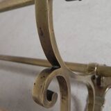 Brass Art Deco wall coat rack, 136 cm wide