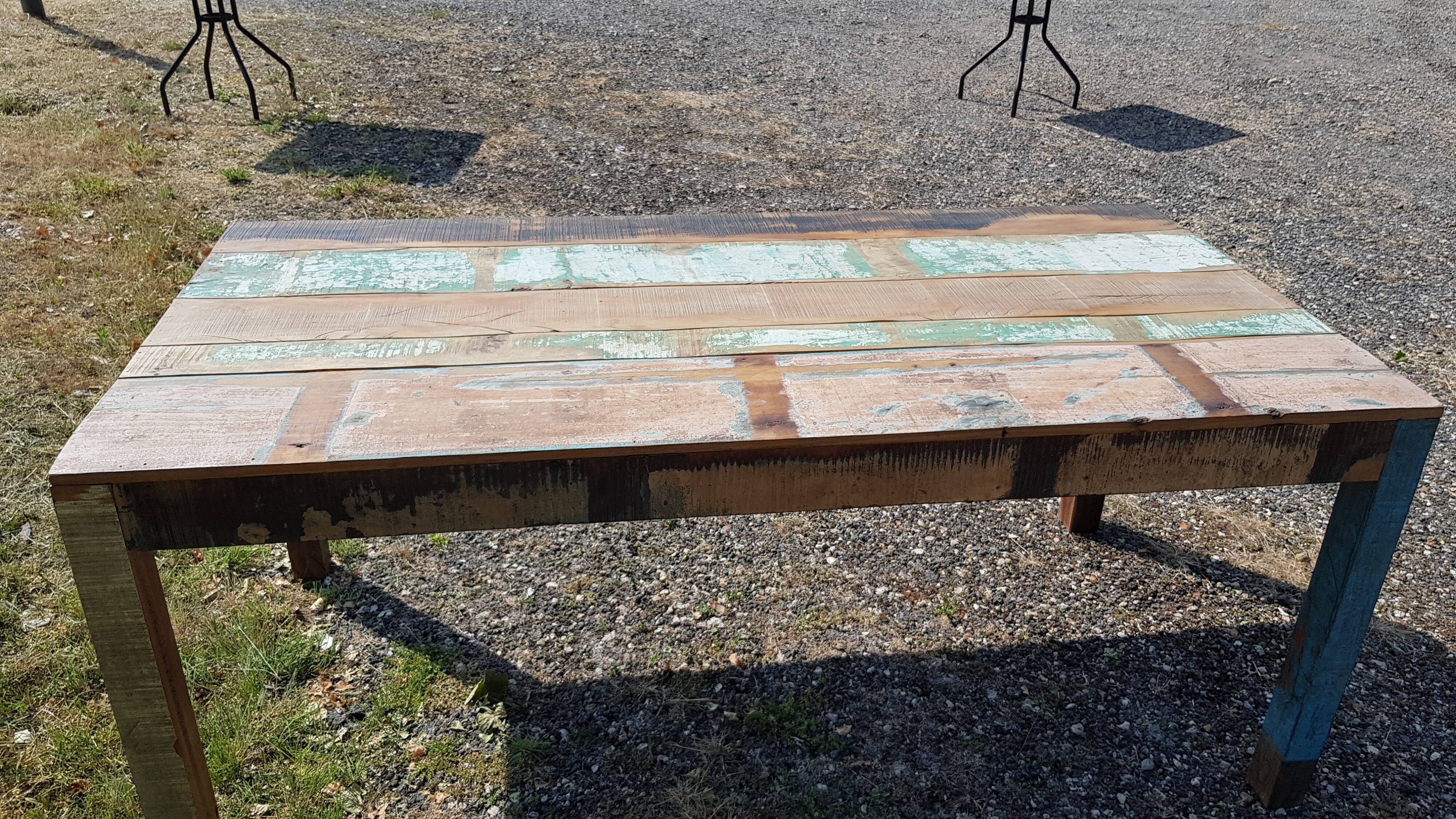 Teak table with 6 chairs