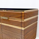 Mid-century Modern Italian Brass and Teak Sideboard, 1970s