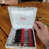 Silver spoons in their box