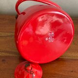 Red enamelled teapot