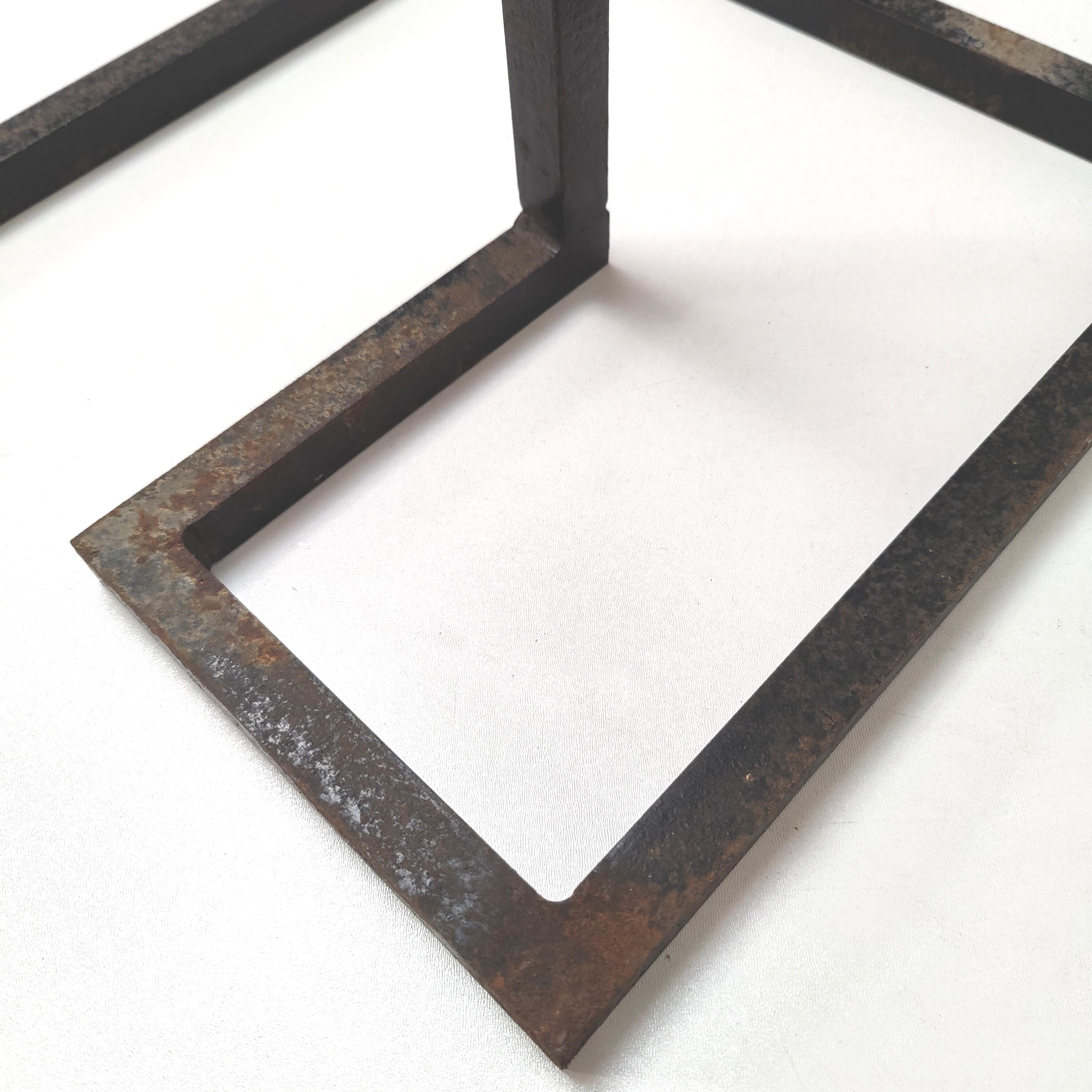 Candlestick pique candle 1950 metal and brass height 124cm