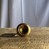 Small golden hand candlestick with a round loop handle D8 H6.5
