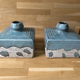 Set of 2 ceramic soliflore vases