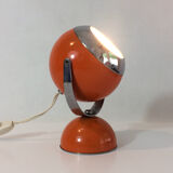 Orange eyeball desk lamp, orientable globe. Year 60 70
