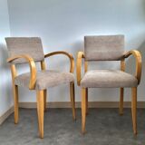 Paire de fauteuils bridges 1950