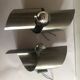 Pair of 1970s stainless steel sconces
