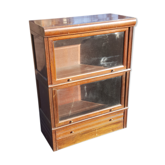 Meuble de métier à clapet basculant vitré