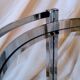 Desserte vintage chrome et verre 1970's