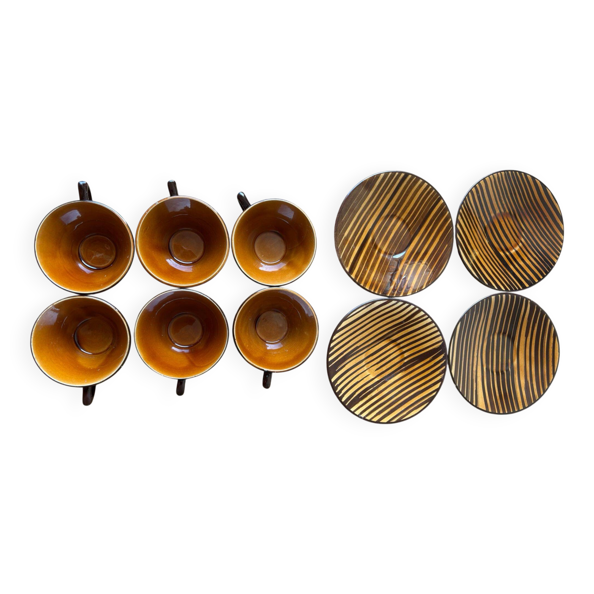 Lot Tasses & Coupelles Sarreguemines Domino