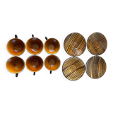 Lot Tasses & Coupelles Sarreguemines Domino