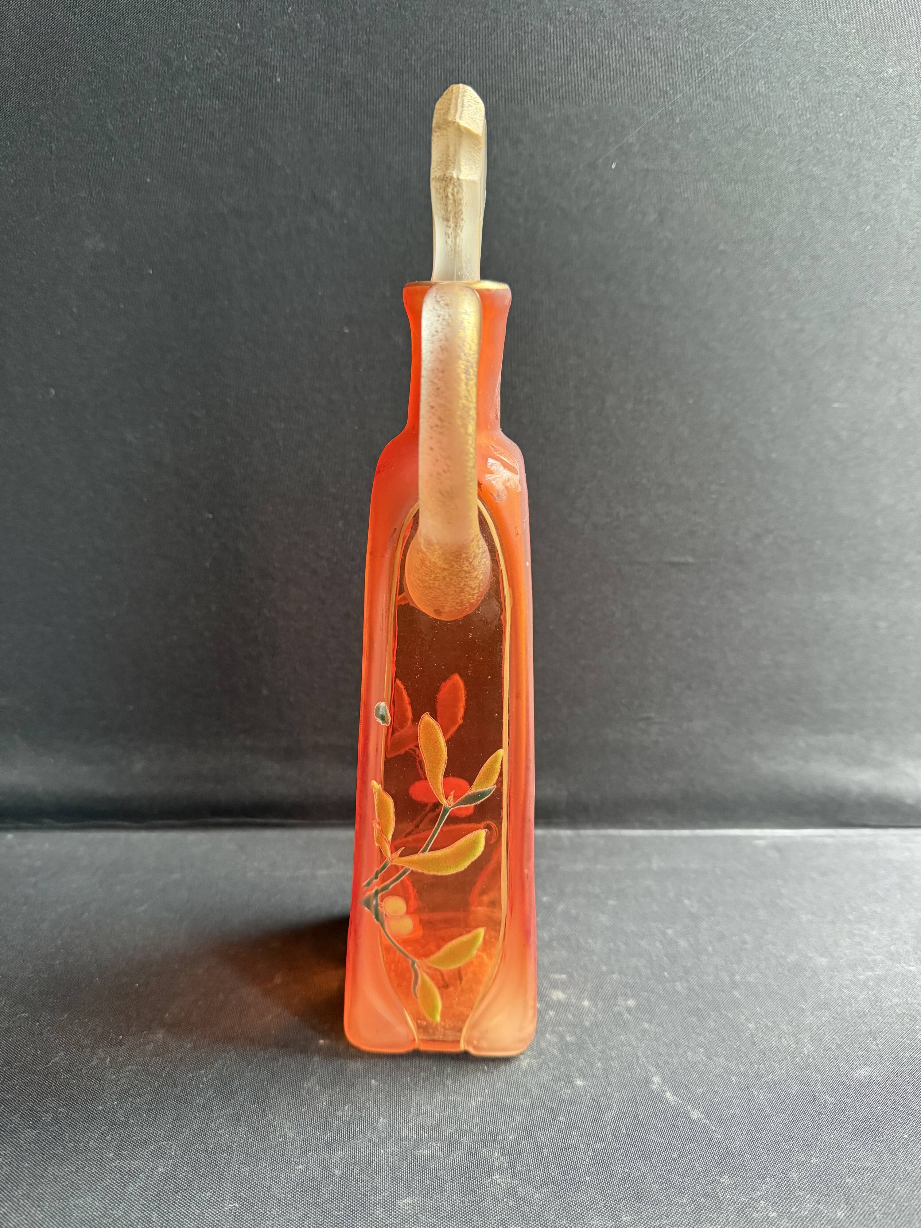 Enamelled carafe – In the style of FT Legras or Daum (E. Lachenal)