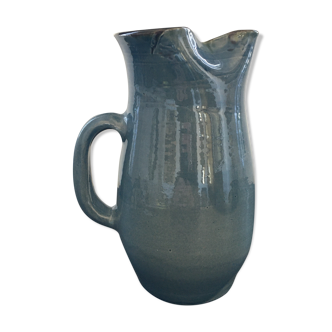 Pitcher gray blue flamed