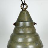 Green Industrial Aluminium Hanging Lamp, 1970s