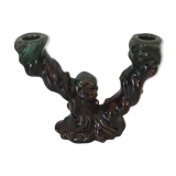 Enamel ceramic tree candlestick