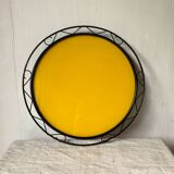 Yellow glass tray 1960 Plastofix