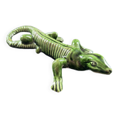 Lézard vert en  céramique