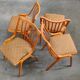 Set of 4 fabric chairs by Ton Bystrice 1960