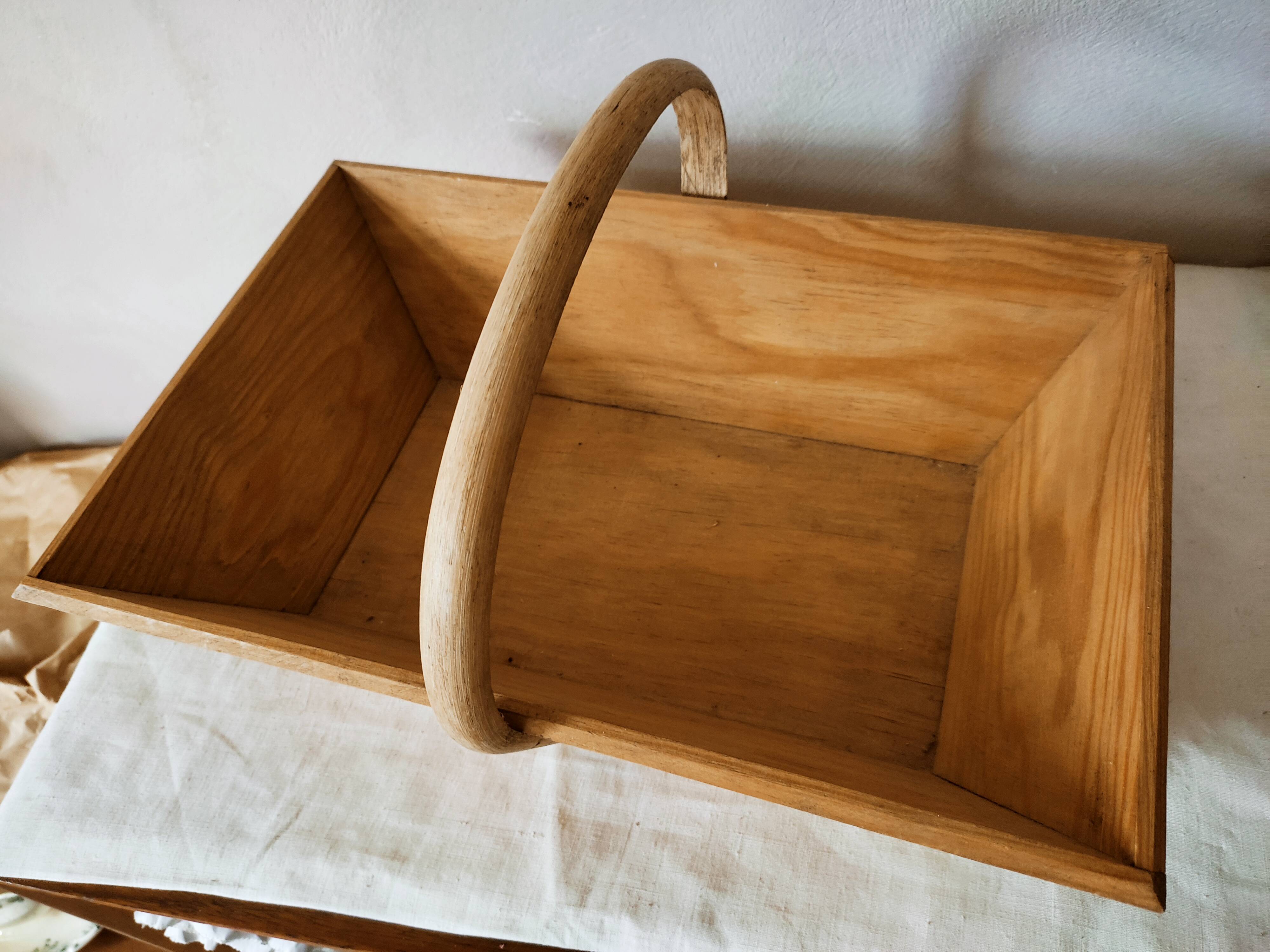 Wooden picking basket