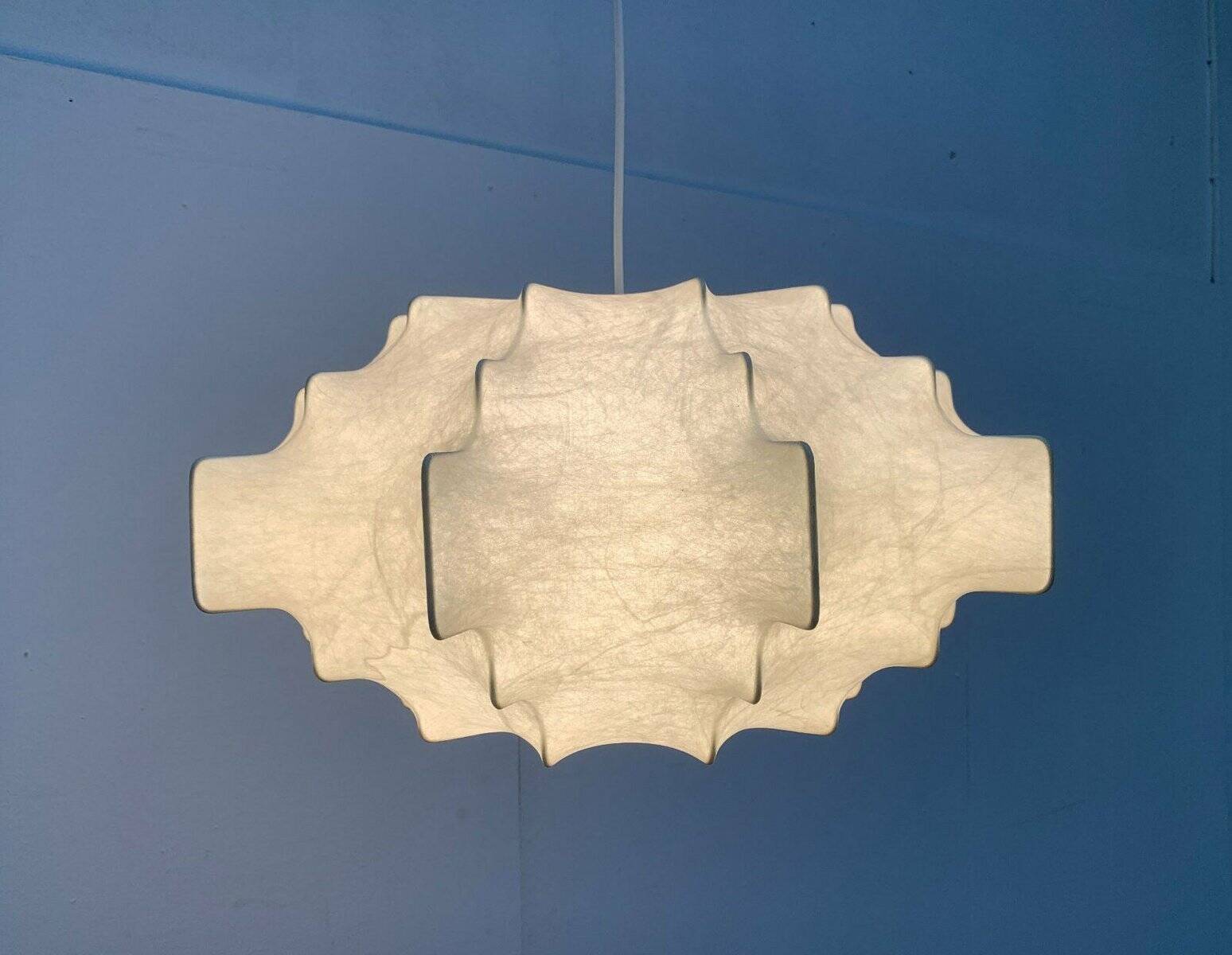 German suspended lamp Cocoon modern mid-century by Friedel Wauer for Goldkant Leuchten, 1960s