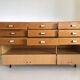 Store counter in oak and glass mid century showcase, 50 years