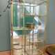 Vitrine vintage en verre et laiton