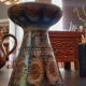 Ceramic candle holder year 70 signed Jean Claude Courjault unique piece