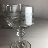 Verres à liqueur ciselés