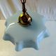 Vintage suspension in blue opaline and gilded brass - mid 20th century.