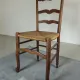 Rush seat chair in Country style / Provincial Louis XV