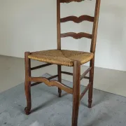 Rush seat chair in Country style / Provincial Louis XV
