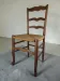 Rush seat chair in Country style / Provincial Louis XV