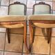 Lot of 2 antique Louis XV style chairs, carved solid wood.