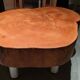 To be entered: Solid teak coffee table – unique piece – trunk slice – 98 x 81 cm