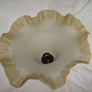 Suspension en verre opaline transparent opaque de 1960