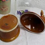 Terrine "bouquetin" in varnished sandstone