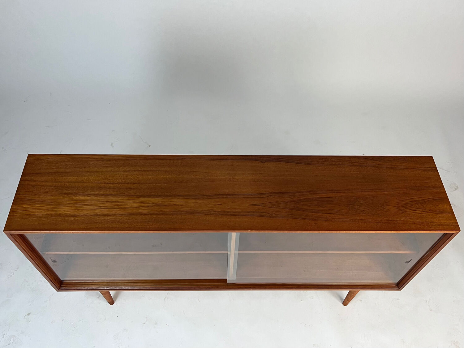 Vintage teak display cabinet sideboard shelf 60s midcentury