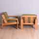 Pair of Bonanza Armchairs by E. Pajamies for Asko, Finland, 1960s