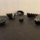 Ashtray 6 hedgehogs in bronze 1950