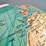 “Columbus” terrestrial globe duo, circa 1960
