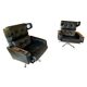 Pair of leather armchairs James Bond by Robin Day Prototype audio system, 1960