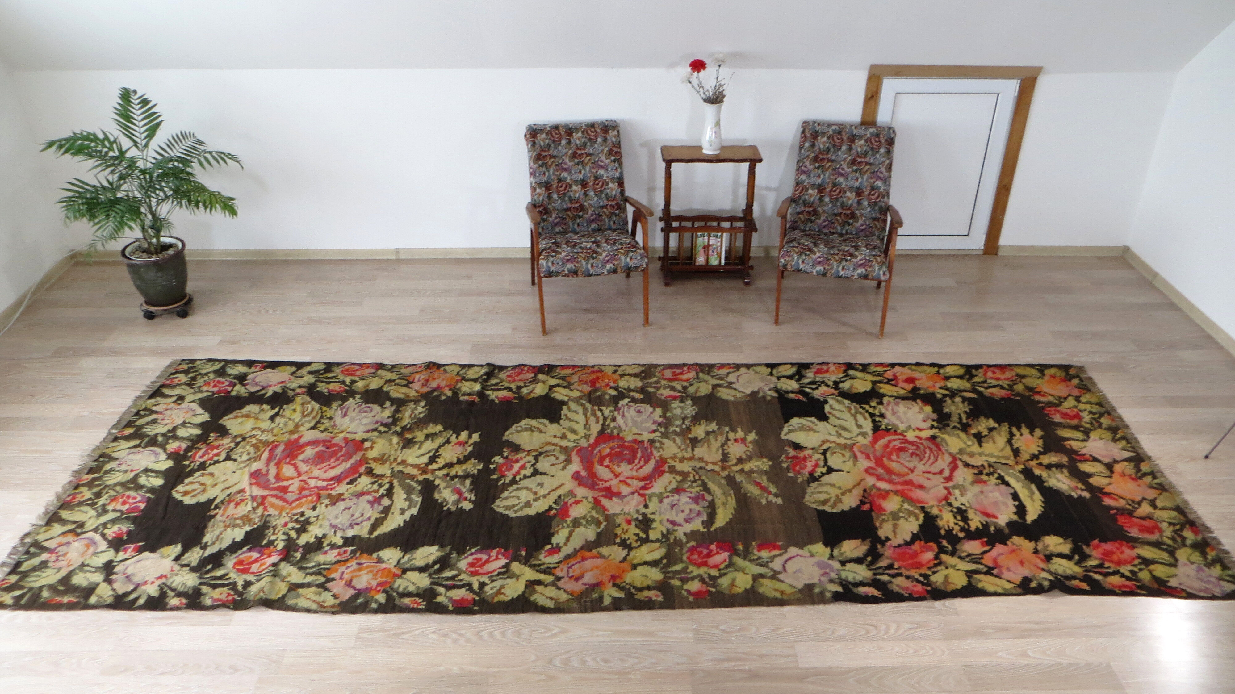 Old Moldovan carpet 148cm x 415cm