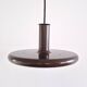 Dark brown Optima pendant lamp by Hans Due for Fog & Mørup, Denmark 1970s