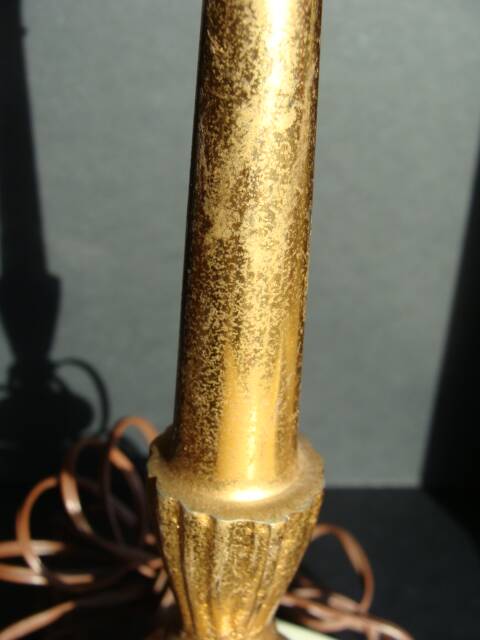 Vintage column lamp base / onyx