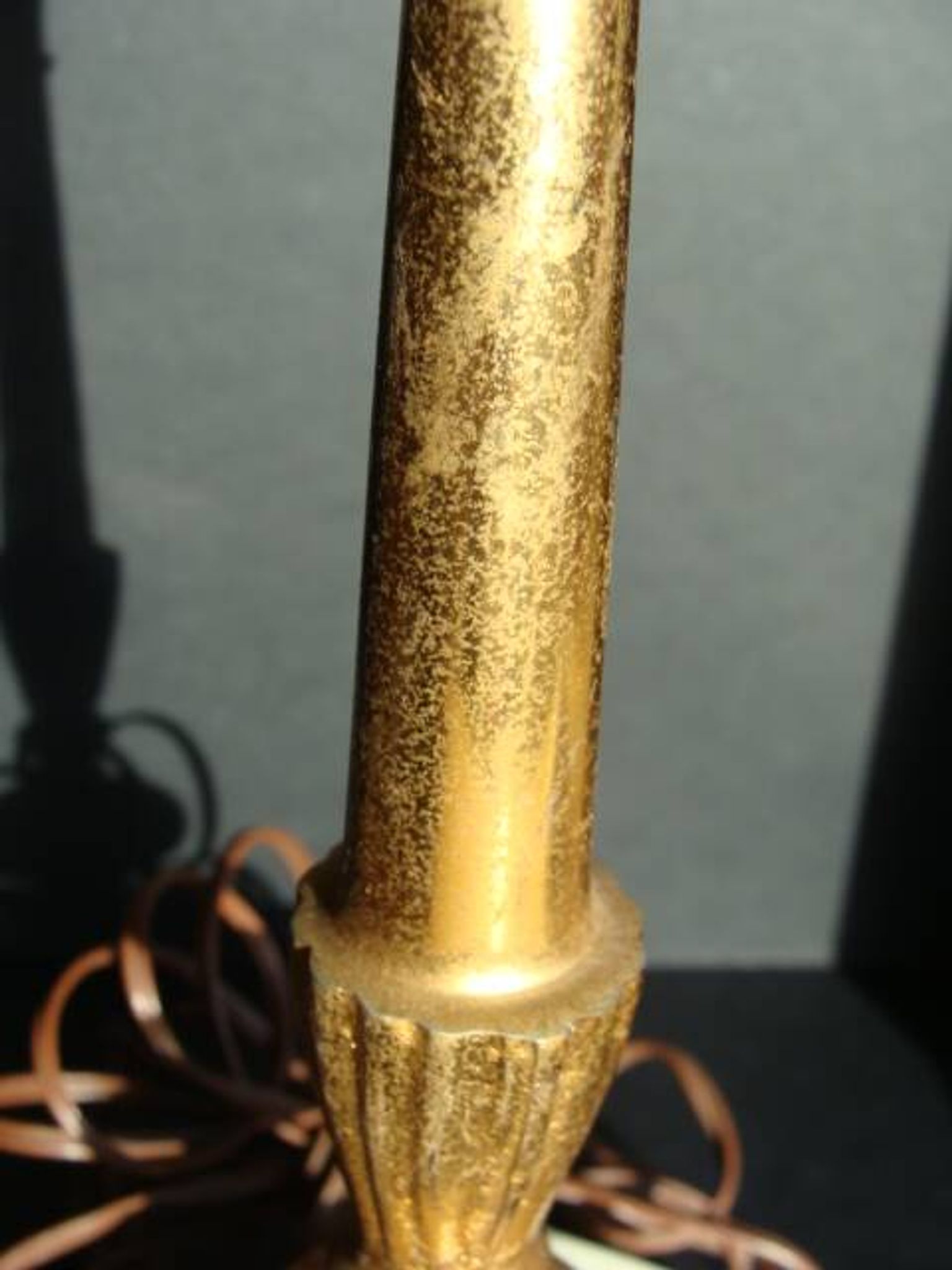 Pied de lampe colonne vintage / onyx
